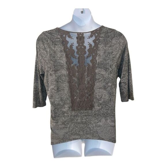 Apt. 9 Gray three-quarter sleeve shirt size 2X - Picture 3 of 3